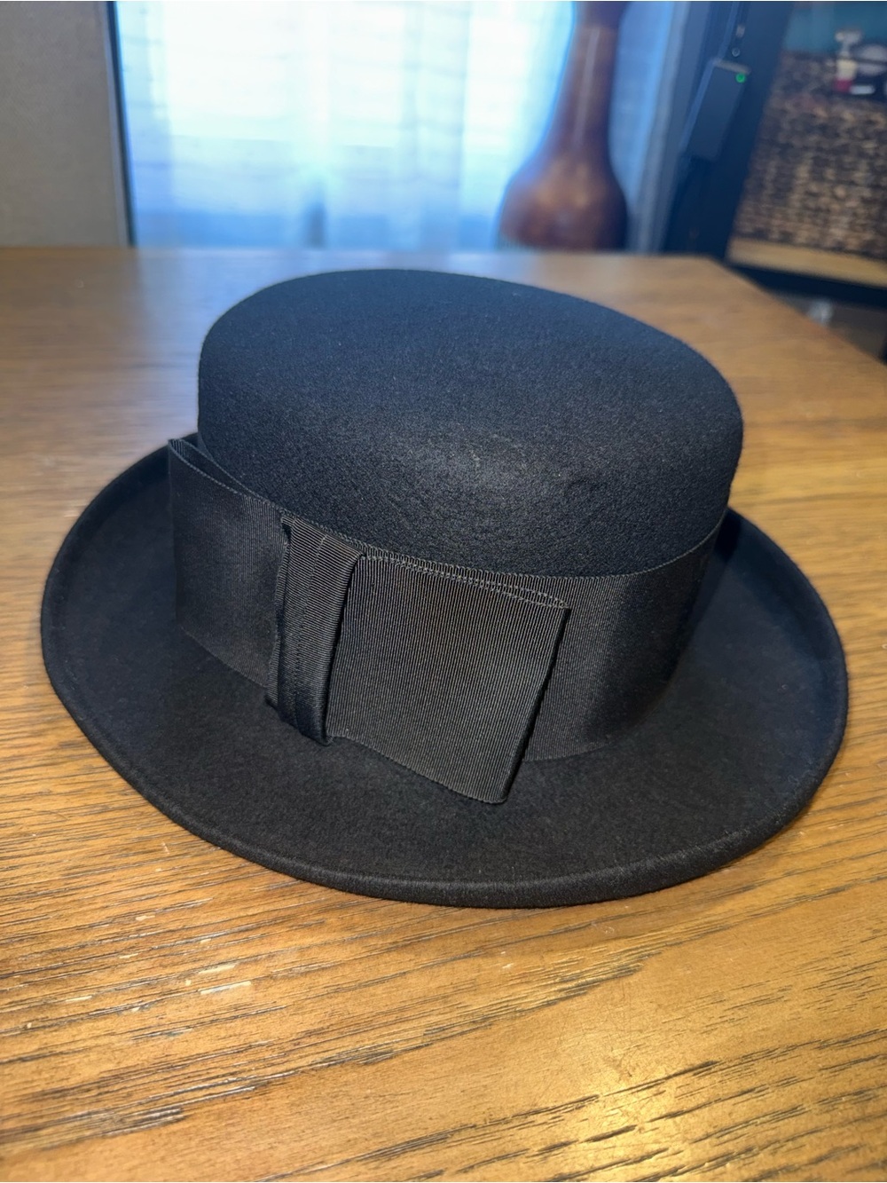 Burberry Black Wool Hat with Blue Label